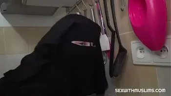 Hairy muslim wife was punished by hard sex