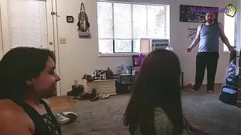 Her husband CAUGHT us, I guess we'll have to suck HIS cock to make up for it!! Ft. Paige Steele - Clip 2