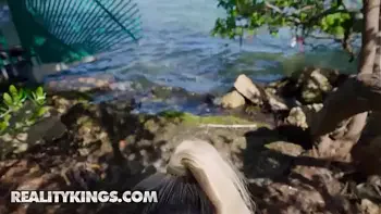 Blonde Bombshell (Callie Brooks) Stops Her Yoga Video For A Quick Car Fuck With (JMac) - Reality Kings