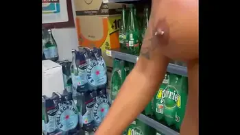 Monika Fox Came Fully Naked To The Grocery Store For Shopping Part 1