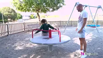 A day with petite Munequita Enfadada: From the park to her HARDCORE FUCK!