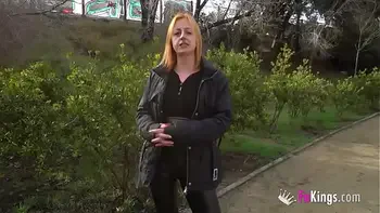 Risk-loving mom makes her PORN DEBUT with an amazing public fuck!