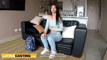 petite 18 year old colombian cutie railed in fake amateur casting