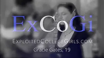 ExCoGi - Curvy Gracie Gates Enjoys Her First Real Anal Experience!