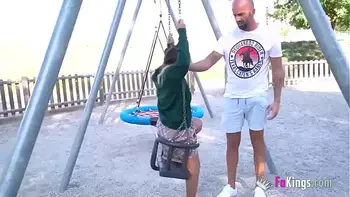 Midget babe Muñequita loves PUBLIC BLOWJOBS! Another one with Potro