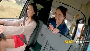 Female Strapon Taxi Driver Picks Up Horny Student