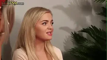 CFNM femdoms sucking and jerking guy cock in group till cum