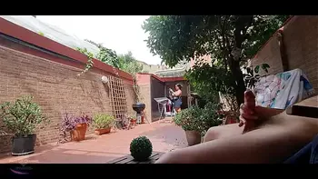 I pulled out my dick while my stepmom was folding clothes and this is what happened..