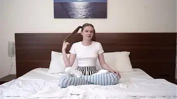 New 18 year hairy teen girl tries her first anal. 100% anal