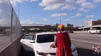 Gibby The Clown Fucks Juicy Tee On Atlanta’s Most Popular Highway