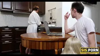 .PORN. Horny guy convinces step blow cock then fucks tight cunt