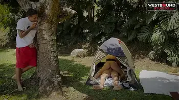 Annie Marin Enjoys Outdoor Camping Threesome with Dani and Phillip