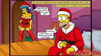 Christmas Present! Giving his wife as a gift to beggars! The Simptoons, Simpsons Hentai