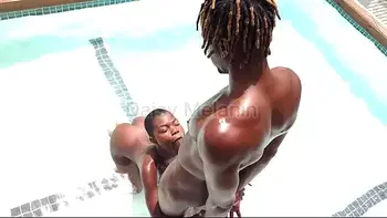 MY PUSSY DRAINS HIM - Sex in the pool [ Watch Full Video on SHEER ]