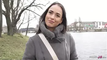 GERMAN SCOUT - Big Butt Saggy Tits Tattoo Girl LydiaMaus96 at Rough Casting Fuck