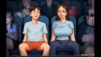 Summertime Saga - College girl rides huge cock in dorm room