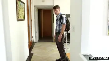 Brunette-MILF Seduces Nerd Boy To Sin - Melissa Lynn