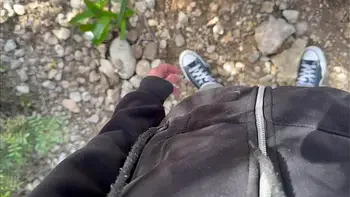 AMATEUR COUPLE - BLOWJOB WITH CUM IN MOUTH ON THE MOUNTAIN