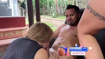 MY WIFE COVERS ME FUCKING THE EMPLOYEE, IN THE END SHE JOINS US AND WE END UP IN A THREESOME final part