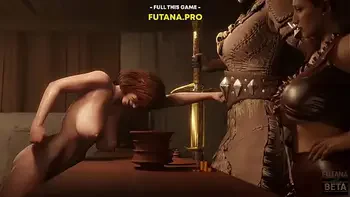 Hard Day - Lots of futa-women fuck a timid girl. 3d Futanari cartoon ballad