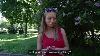 Park Flash: Casting Call Turns into Steamy Fuck With Cute Blondie