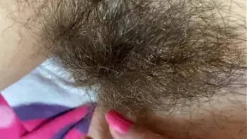 extreme close up on my hairy pussy huge bush 4k HD video hairy fetish