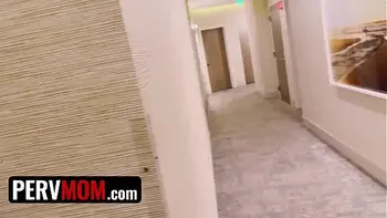 Stepson Walks In On His Stepmom Pleasuring Herself With A Dildo While They're On Vacation Together