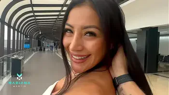 TRAILER - Rimjob to big cock guy on our first trip together with squirt - Mariana Martix