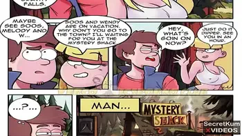 Gravity falls the next summer - Dipper's foursome reverse gangbang || Outdoor Cabin Orgy