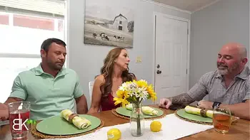 StepMom seduces Big Cock StepSon While StepDad is Clueless Taking Call from work