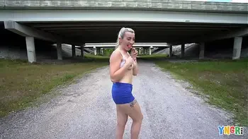 YNGR - Blonde Teen Cameron Mynx Fucked Outdoors