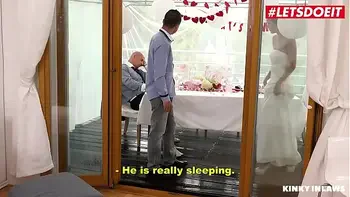 LETSDOEIT - Horny StepSon Fucks Mommy Cindy Shine In Her Wedding Dress