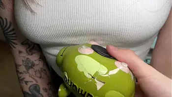 the wife talks to her husband on the phone during cheating sex