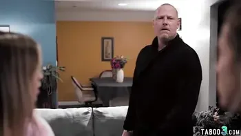 Dirty old man using a shy teen babysitter as a fucktoy