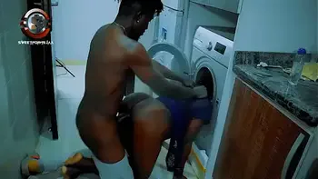 SWEETPORN9JAA:Oga banging his big tits maid in the kitchen and almost got caught by his wife