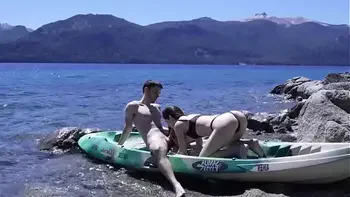 Horny teen couple gets caught having sex on public beach - HUGE cumshot amateur