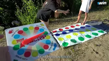 Unforgettable Twister Strip Game: Double Blowjob Challenge in the Forest - Youtube Show
