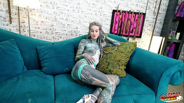 GERMAN SCOUT - Split Tongue Tattoo Star Anuskatzz at Rough Anal Sex Casting