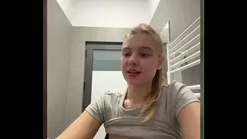 Creampie pussy. Squirting in public and fingering