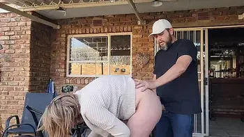 Mutual masturbation with my neighbors wife turns into outdoor creampie