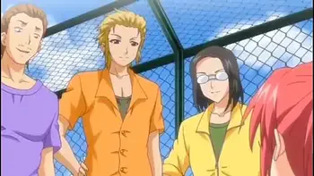 Hentai redhead gets gangbanged