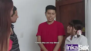 Padrastros sufren al ver a su hijastra siendo follada a escondidas despues del colegio