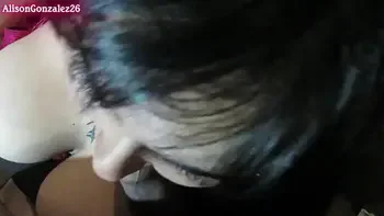 POV chubby girl sucking cock deep in her throat before her parents discover her