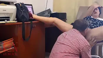Office domination, Femdom, Lady boss and employee Pussy lick Do you want to be my employee? Hidden camera in office C2