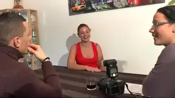 Young dirty brunette slut gags on cum shot in mouth