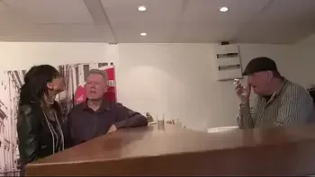 Sexy brunette ass fucked by horny old white man