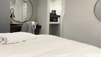 Step Mom And Son Share a Bed In A Hotel Room
