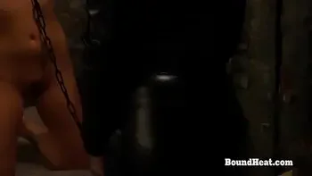 Tight Young Lesbian Slave In Bondage Whipped And Dominated By Mistress