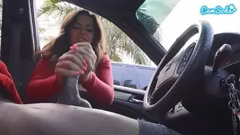 Cock Flash! Sexy Teen Gives Me Hand Job In Public Parking Lot After She Sees My Big Black Cock