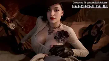 Resident Evil Lady Dimitrescu cosplay Jerking you off | Uncensored Hentai AI generated